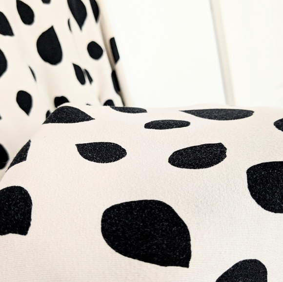 Marimekko Longsleeve Raindrop Abstract Black & White Midi Dress - Picture 4 of 4